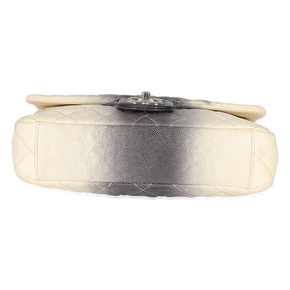 Chanel Ombré Cream Quilted Caviar Medium Single Flap Bag - Picture 5 of 7